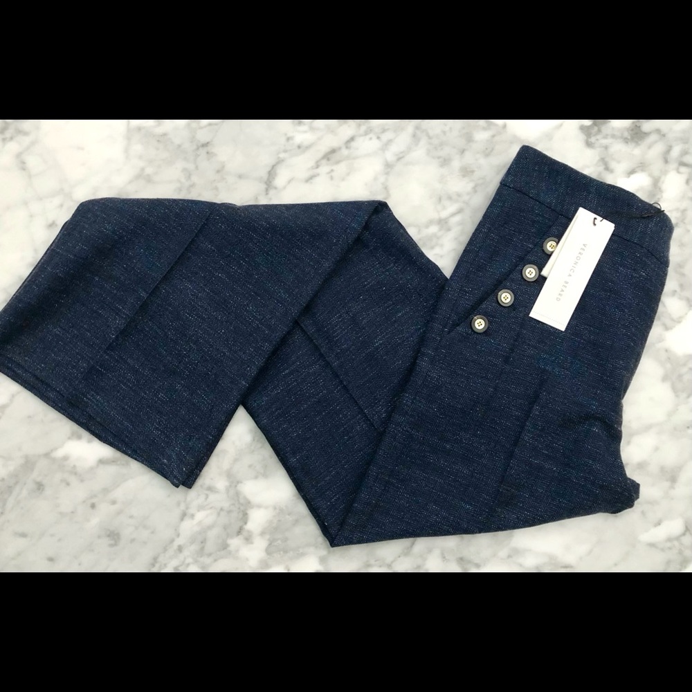 Veronica Beard Tuli Pants Navy Size 6 NWT